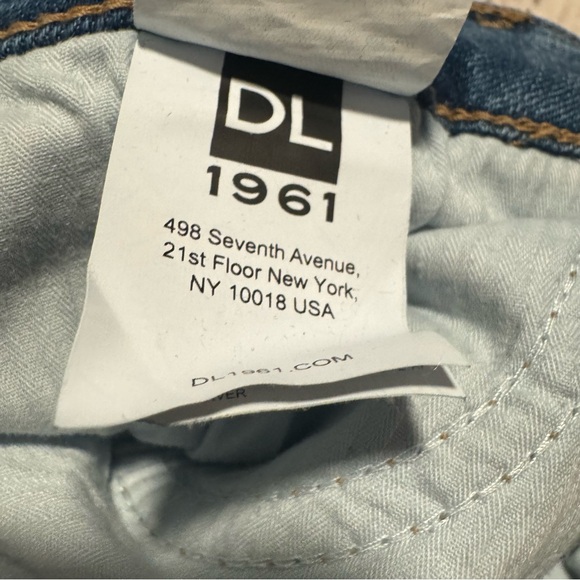 DL1961 Florence Instasculpt Cropped Belmont Blue Jeans Size 24 - Picture 8 of 9